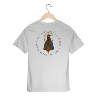 Nome do produto Camiseta Quality Infantil (2 a 8) – Nossa Senhora Aparecida (Frente e Verso)