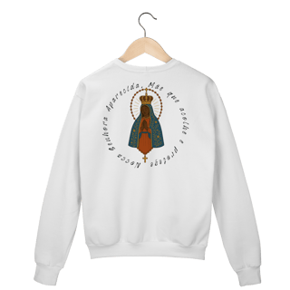 Nome do produto Moletom Prime Fechado – Nossa Senhora Aparecida (Frente Pequena + Costas Grandes)