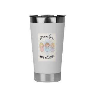 Nome do produto Copo Térmico Glória a Deus nas Alturas – Anjinhos