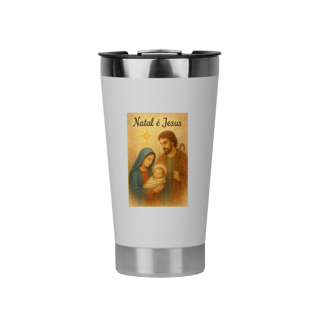 Nome do produto Copo Térmico Natal é Jesus – Sagrada Família