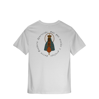Nome do produto Camiseta Quality Infantil (2 a 8) – Nossa Senhora Aparecida (Frente e Verso)