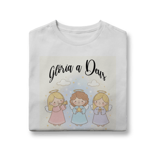 Nome do produto Camiseta Quality Juvenil Glória a Deus nas Alturas – Anjinhos (10 a 14 anos)