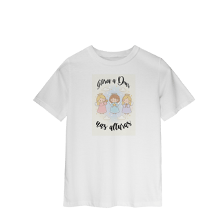 Nome do produto Camiseta Quality Infantil Glória a Deus nas Alturas – Anjinhos (2 a 8 anos)