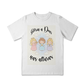 Nome do produto Camiseta Classic Infantil Glória a Deus nas Alturas – Anjinhos