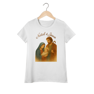 Nome do produto Baby Long Pima Natal é Jesus – Sagrada Família