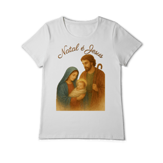 Nome do produto Baby Long Pima Natal é Jesus – Sagrada Família