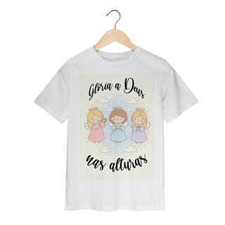 Nome do produto Camiseta Classic Infantil Glória a Deus nas Alturas – Anjinhos