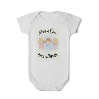 Nome do produto Body Infantil Glória a Deus nas Alturas – Anjinhos