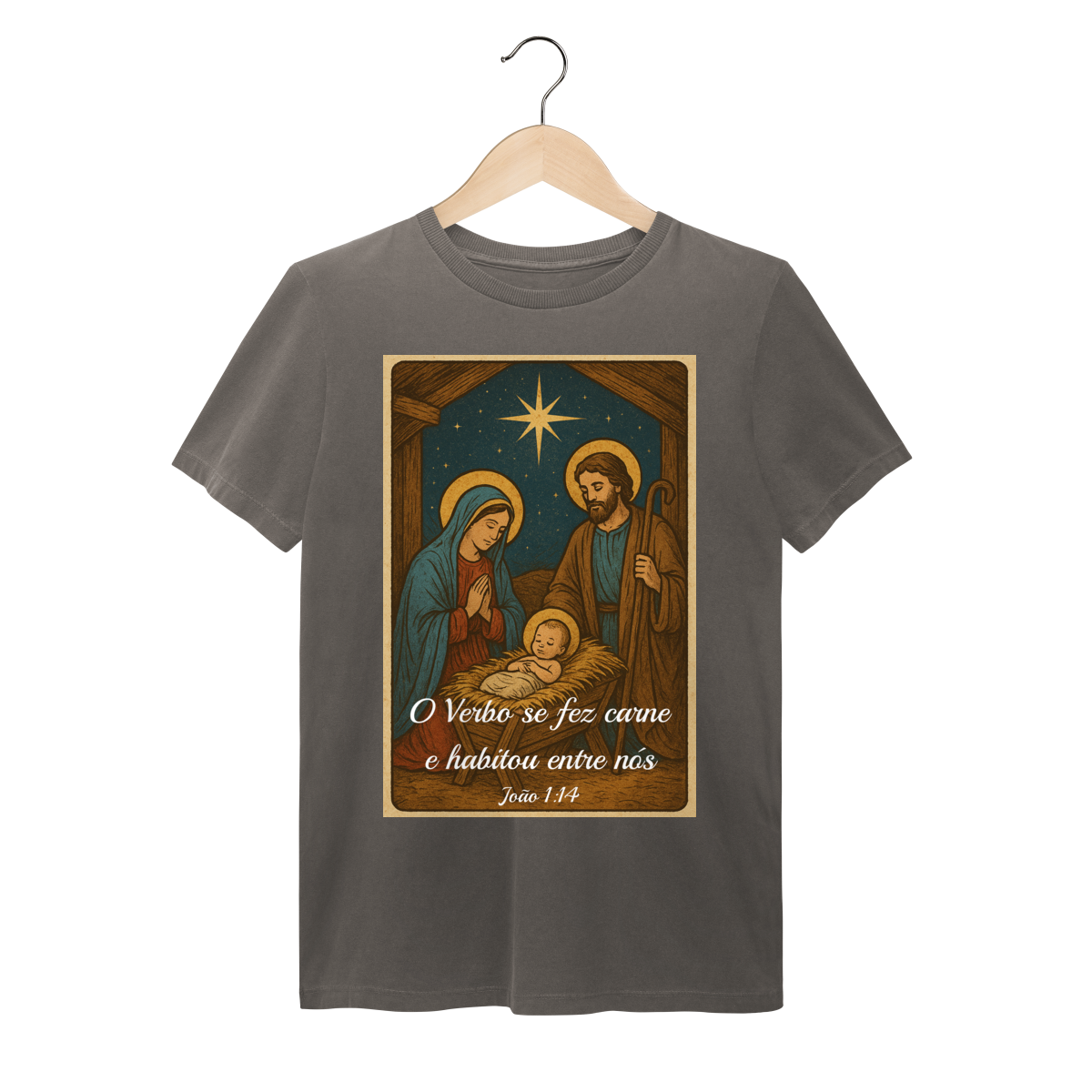 Nome do produto: T-Shirt Estonada – “O Verbo Se Fez Carne”