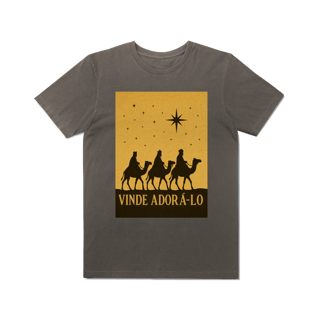 Nome do produto T-Shirt Estonada Vinde Adorá-Lo – Reis Magos