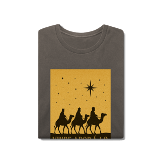 Nome do produto T-Shirt Estonada Vinde Adorá-Lo – Reis Magos