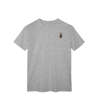 Nome do produto T-Shirt Classic – Nossa Senhora Aparecida (Emblema na Frente + Estampa Grande nas Costas)