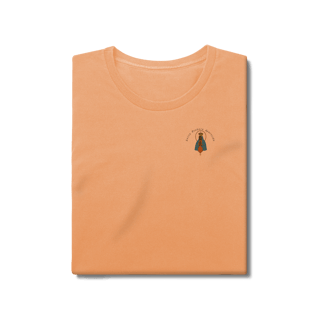 Nome do produto Baby Long Estonada – Nossa Senhora Aparecida (Emblema na Frente + Estampa Grande nas Costas)