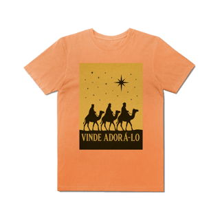 Nome do produto T-Shirt Estonada Vinde Adorá-Lo – Reis Magos
