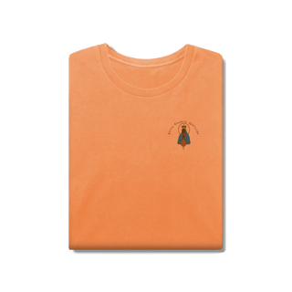 Nome do produto T-Shirt Estonada – Nossa Senhora Aparecida (Emblema na Frente + Estampa Grande nas Costas)