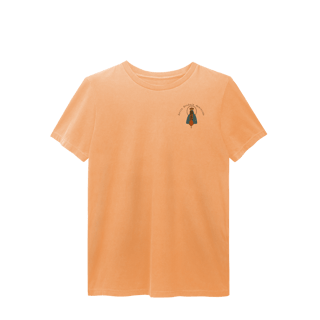 Nome do produto T-Shirt Estonada – Nossa Senhora Aparecida (Emblema na Frente + Estampa Grande nas Costas)