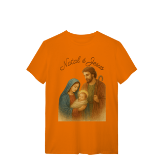 Nome do produto T-Shirt Quality Natal é Jesus – Sagrada Família