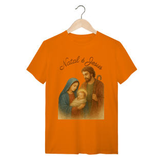 Nome do produto T-Shirt Quality Natal é Jesus – Sagrada Família