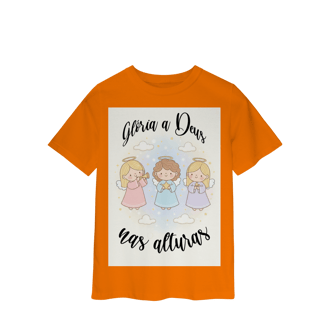 Nome do produto Camiseta Classic Infantil Glória a Deus nas Alturas – Anjinhos