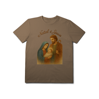 Nome do produto T-Shirt Prime Natal é Jesus – Sagrada Família