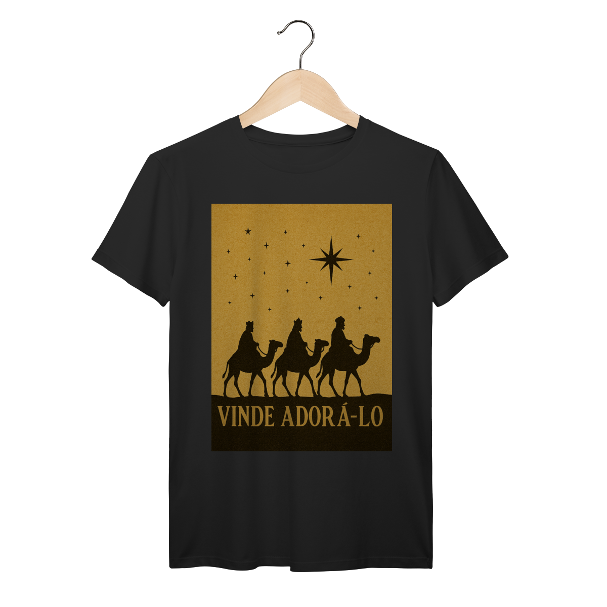 Nome do produto: T-Shirt Prime Vinde Adorá-Lo – Reis Magos