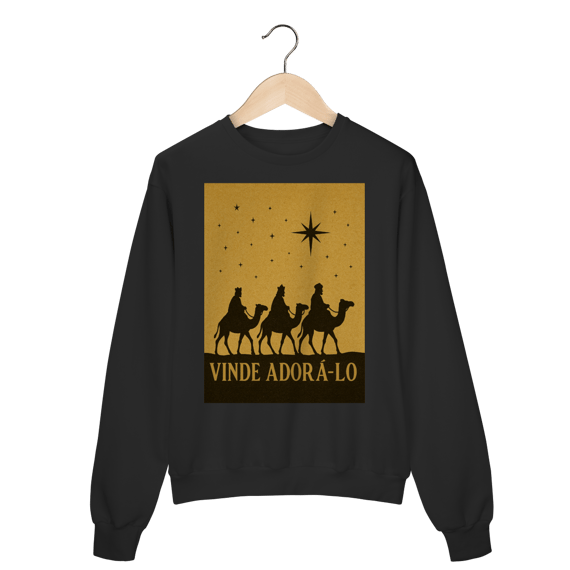 Moletom Prime Fechado Vinde Adorá-Lo – Reis Magos