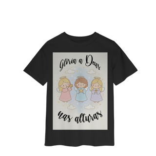 Nome do produto Camiseta Classic Infantil Glória a Deus nas Alturas – Anjinhos