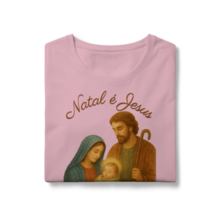 Nome do produto Baby Long Pima Natal é Jesus – Sagrada Família