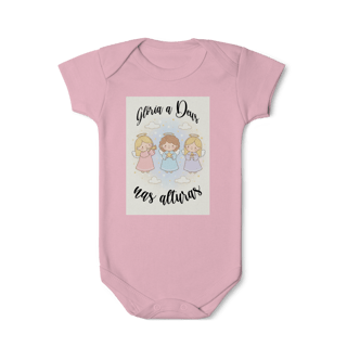 Nome do produto Body Infantil Glória a Deus nas Alturas – Anjinhos