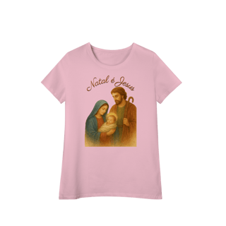 Nome do produto Baby Long Pima Natal é Jesus – Sagrada Família