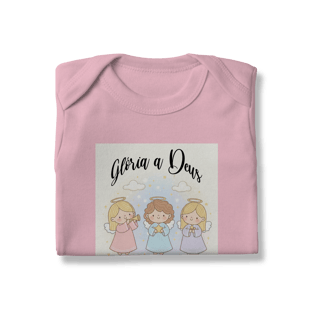 Nome do produto Body Infantil Glória a Deus nas Alturas – Anjinhos