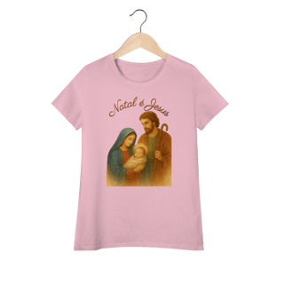 Nome do produto Baby Long Pima Natal é Jesus – Sagrada Família