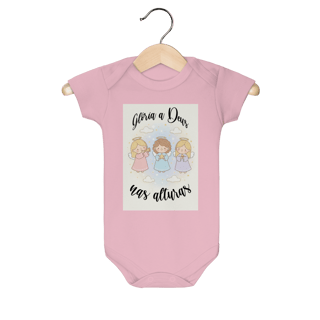 Nome do produto Body Infantil Glória a Deus nas Alturas – Anjinhos