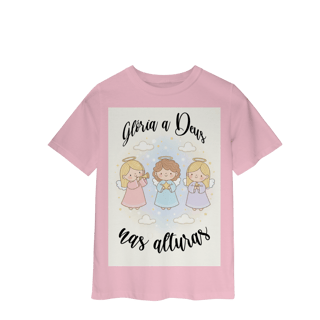 Nome do produto Camiseta Classic Infantil Glória a Deus nas Alturas – Anjinhos