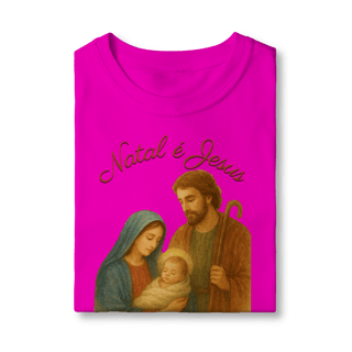 Nome do produto Camiseta Infantil Natal é Jesus – Sagrada Família