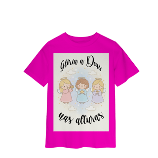 Nome do produto Camiseta Classic Infantil Glória a Deus nas Alturas – Anjinhos