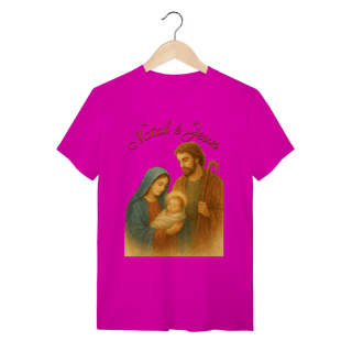 Nome do produto T-Shirt Quality Natal é Jesus – Sagrada Família