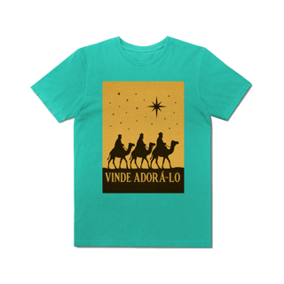 Nome do produto T-Shirt Estonada Vinde Adorá-Lo – Reis Magos