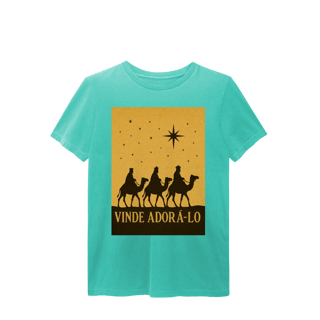 Nome do produto T-Shirt Estonada Vinde Adorá-Lo – Reis Magos