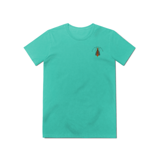 Nome do produto Baby Long Estonada – Nossa Senhora Aparecida (Emblema na Frente + Estampa Grande nas Costas)