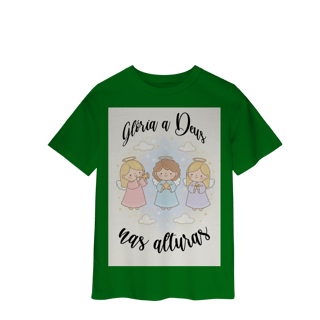 Nome do produto Camiseta Classic Infantil Glória a Deus nas Alturas – Anjinhos