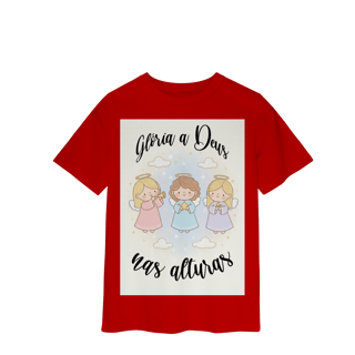 Nome do produto Camiseta Classic Infantil Glória a Deus nas Alturas – Anjinhos