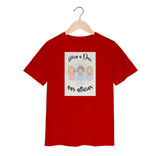 Nome do produto Camiseta Quality Infantil Glória a Deus nas Alturas – Anjinhos (2 a 8 anos)