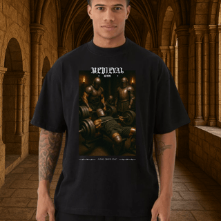 Camiseta Oversized Irmandade Knight - Medieval Gym