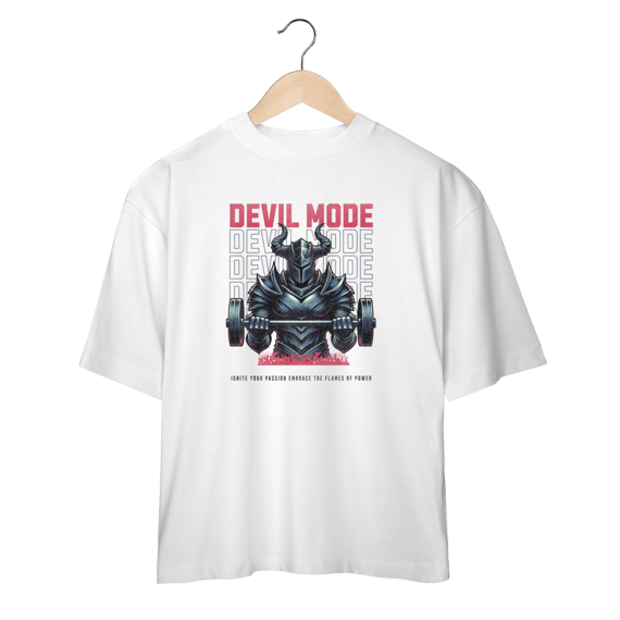 Camiseta Oversized Devil Mode - Medieval Gym