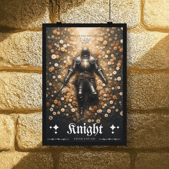 Poster knight field of flowers
