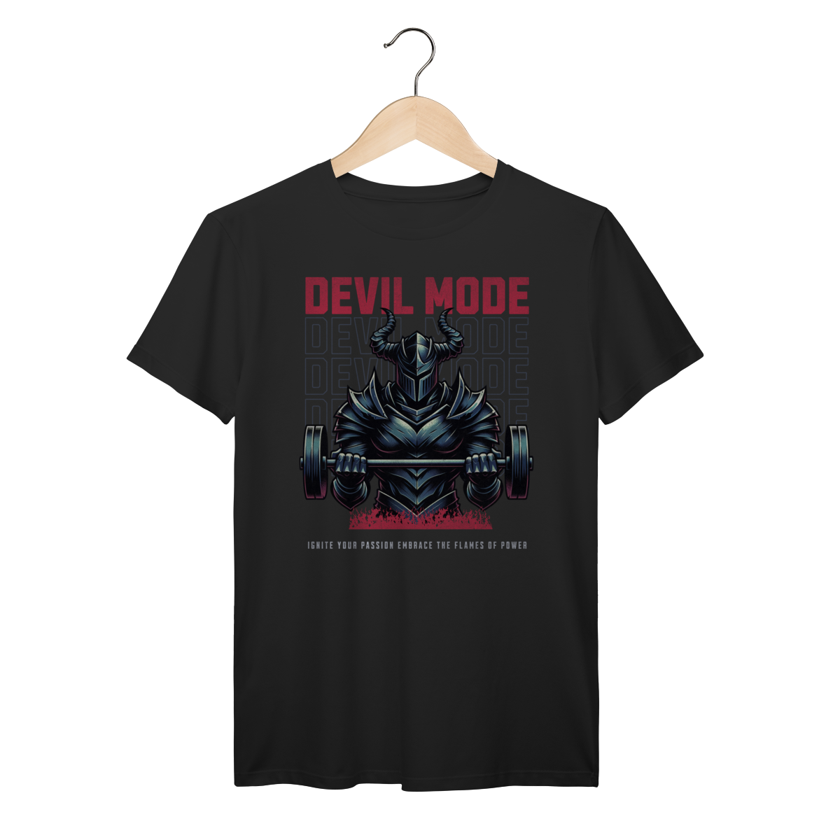 Camiseta Premium Devil Mode - Medieval Gym