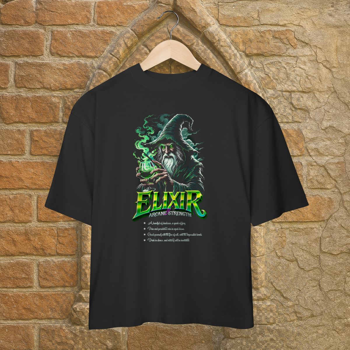 Nome do produto: Camiseta Oversized Elixir do Mago