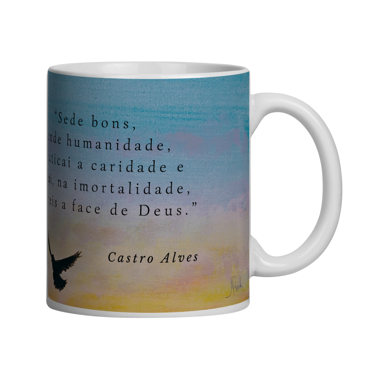 Nome do produto: Caneca Pôr do Sol da Caridade – Castro Alves