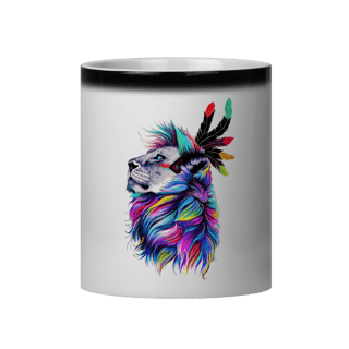 Caneca Mágica - Leão Psicodélico 